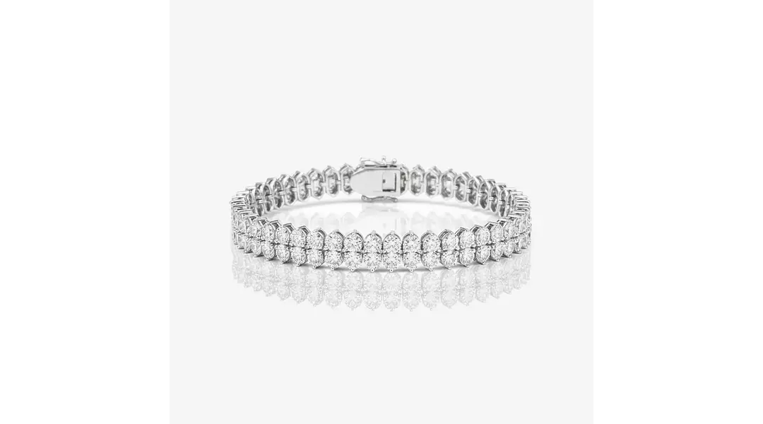 Double Row Eco Diamonds Tennis Bracelet