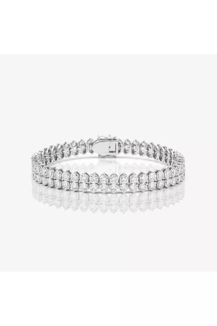 Double Row Eco Diamonds Tennis Bracelet