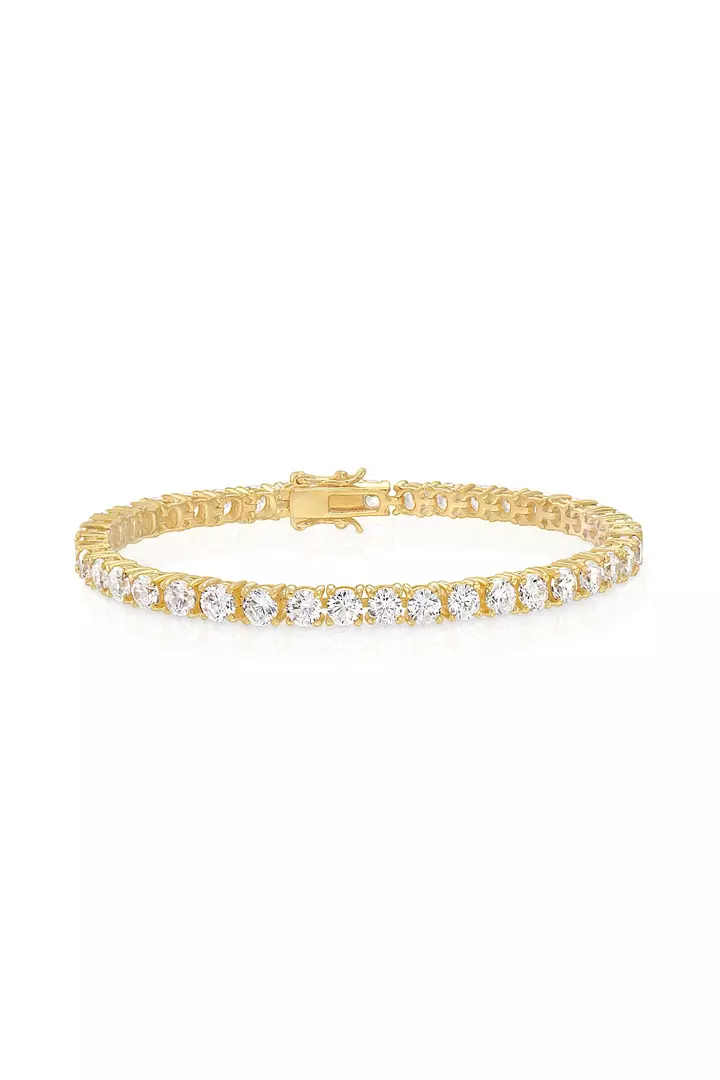 Venus Classic Eco Diamonds Tennis Bracelet Yellow Gold