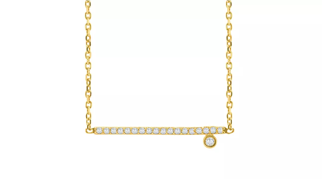 Dot and Line Diamond Pendant 
