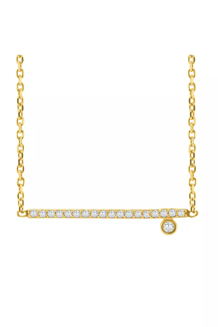 Dot and Line Diamond Pendant 
