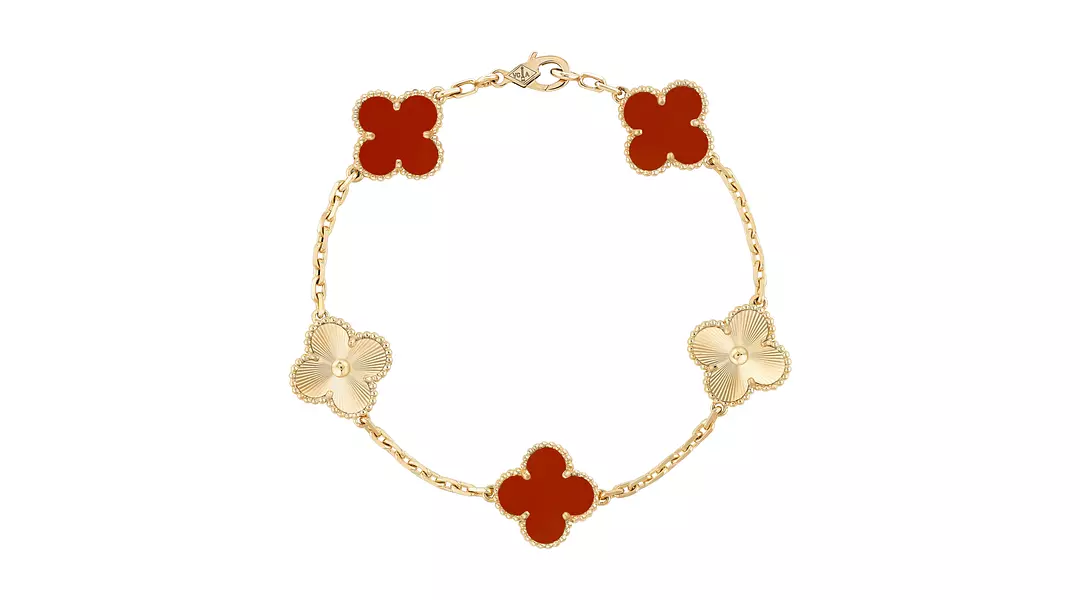 Van Cleef and Arpel Red Alhambra Bracelet