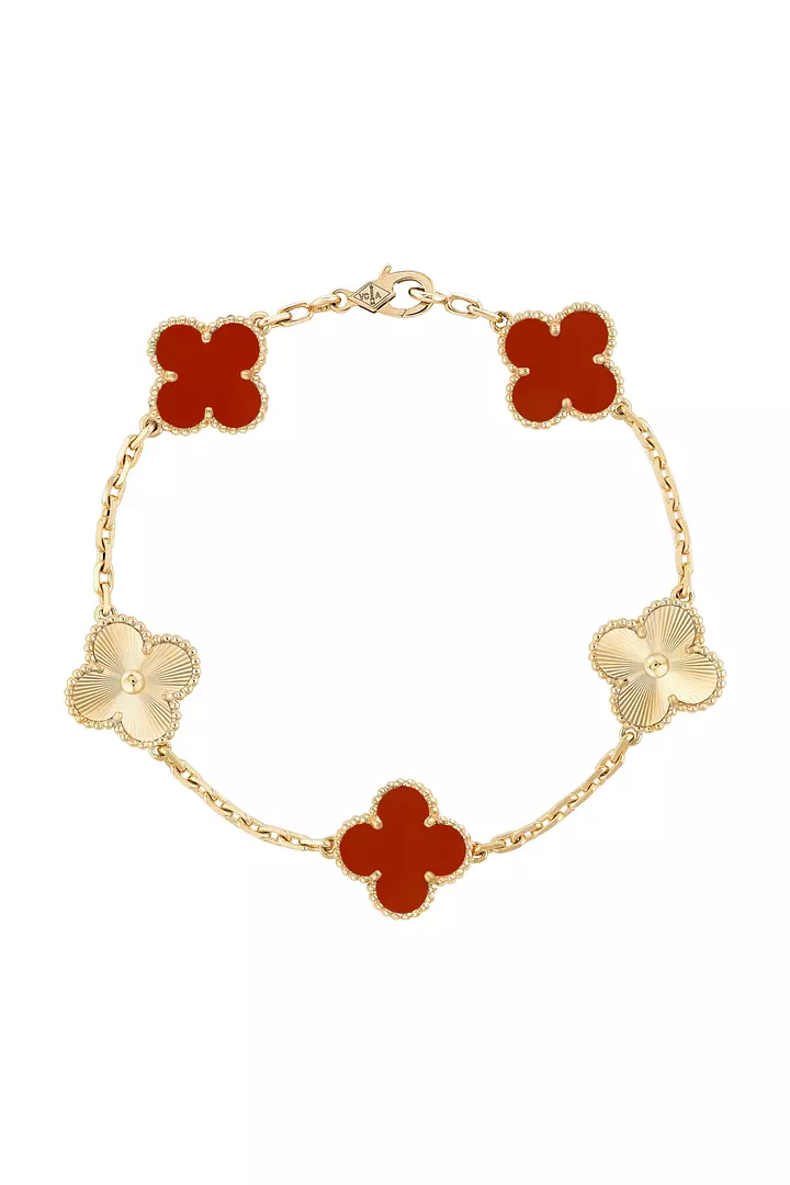 Van Cleef and Arpel Red Alhambra Bracelet