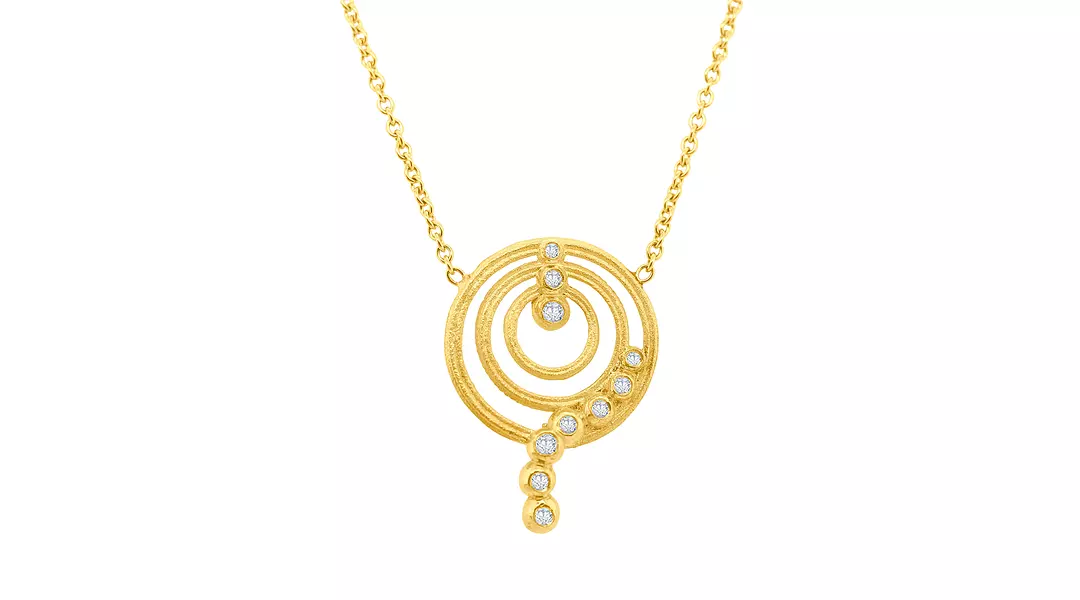 Circle Diamond Karma Flow Pendant