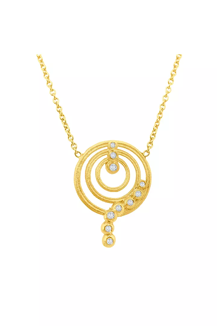 Circle Diamond Karma Flow Pendant