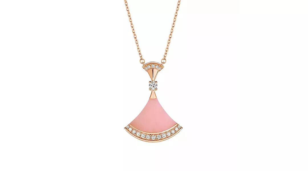 BULGARI Diva's Dream Pink Opal Pendant Necklace