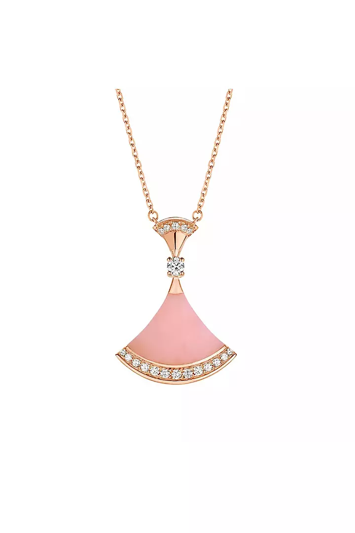 BULGARI Diva's Dream Pink Opal Pendant Necklace