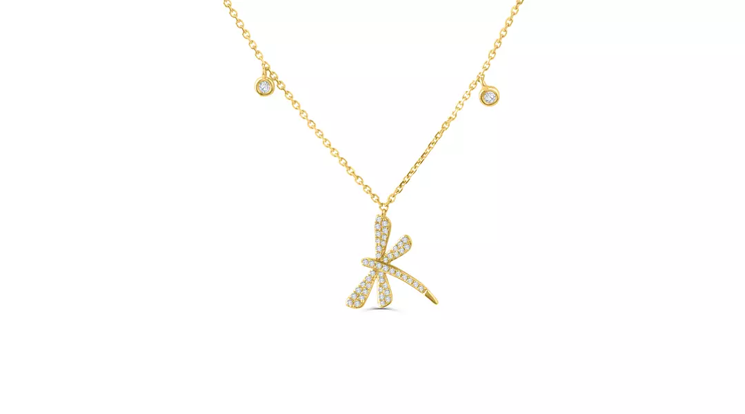 Dragonfly Diamond Necklace