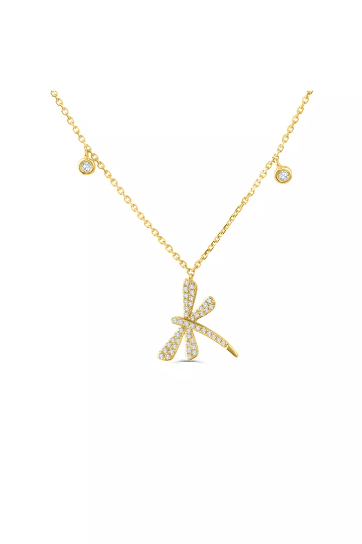 Dragonfly Diamond Necklace