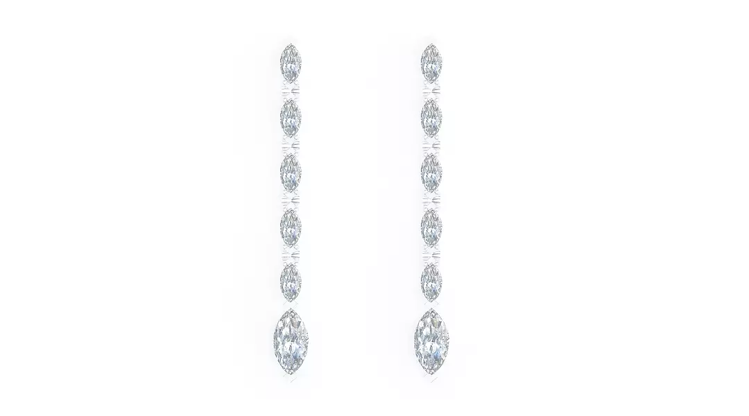 Marquise Eco Diamond Drop Earrings