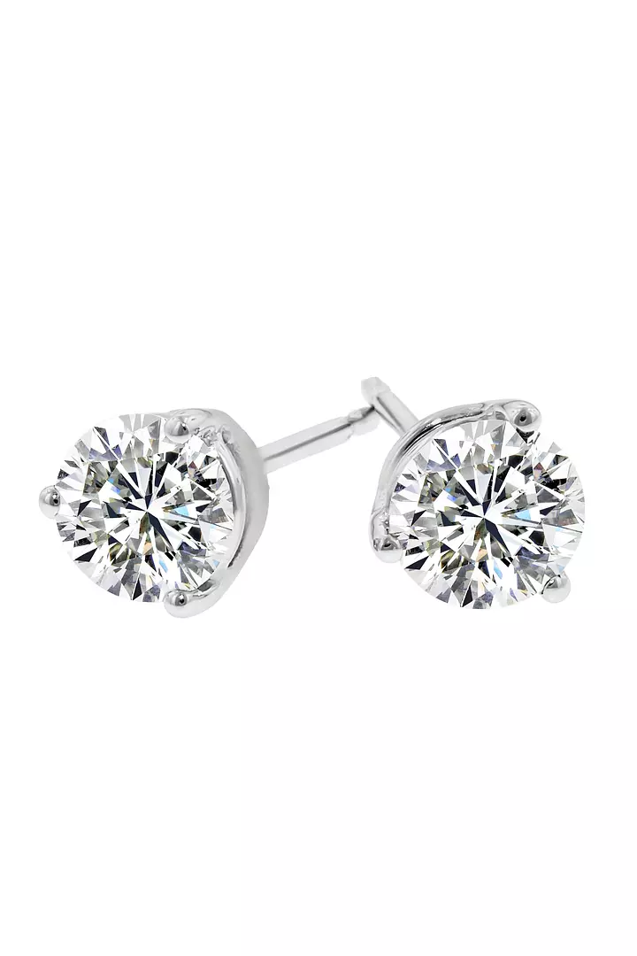 Martini Glass Diamond Stud Earrings
