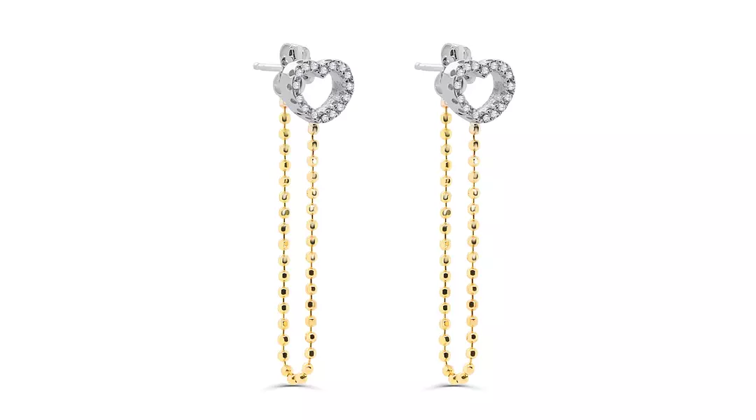 Heart Threader Earrings