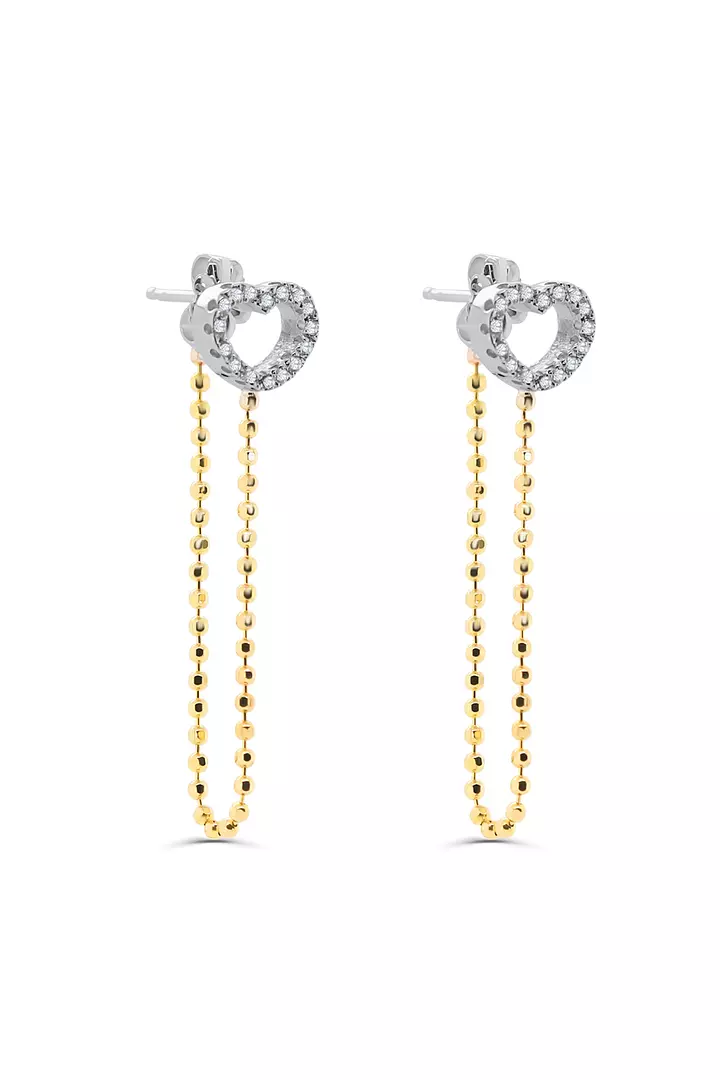 Heart Threader Earrings