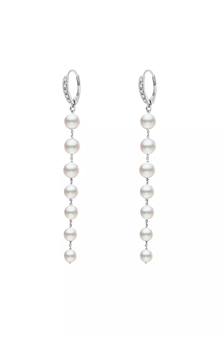 Graduated Cultured Pearl Earrings