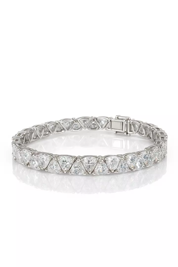 S-N Trillion Shape Eco Diamonds Tennis Bracelet