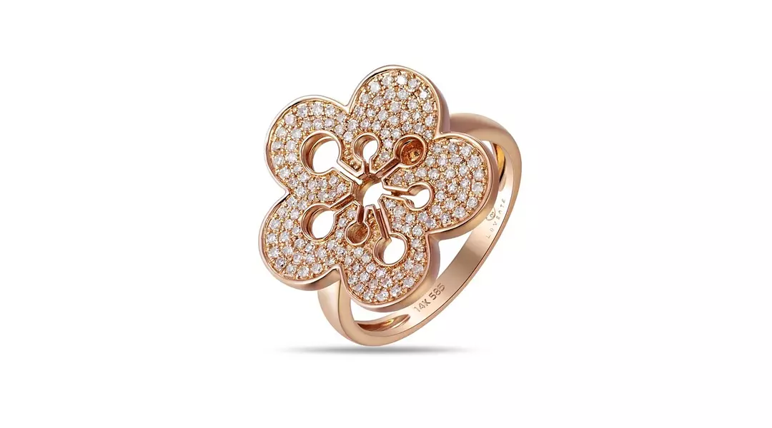 Diamond Flower Cocktail Ring