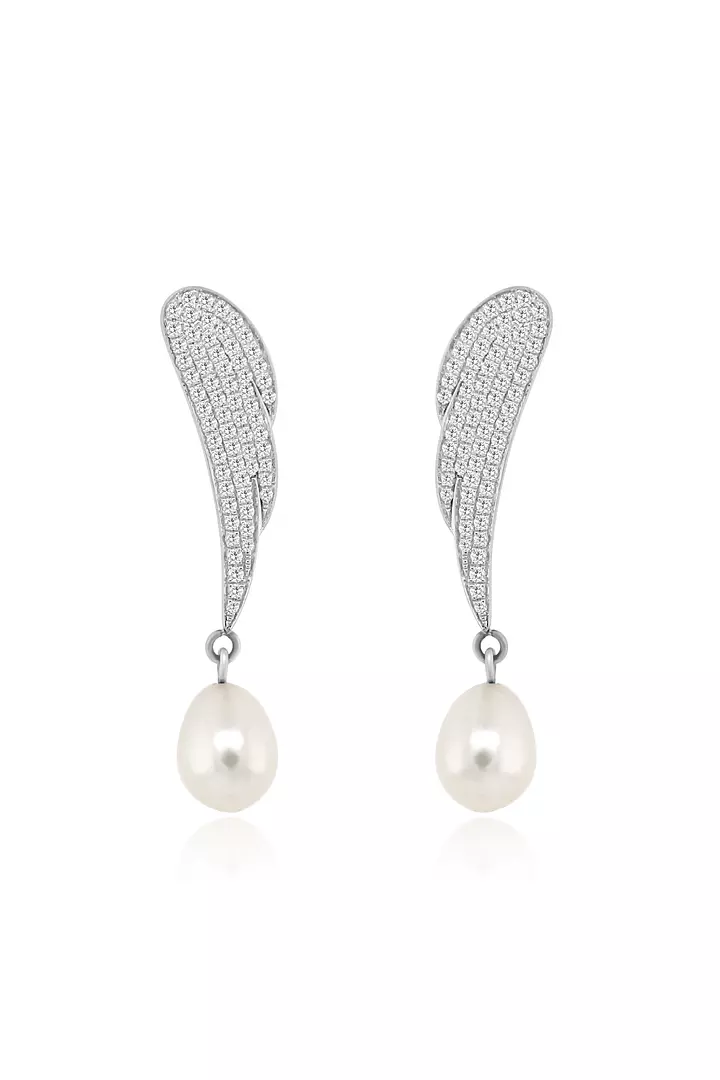 Diamonds and Pearls Drop Earrings