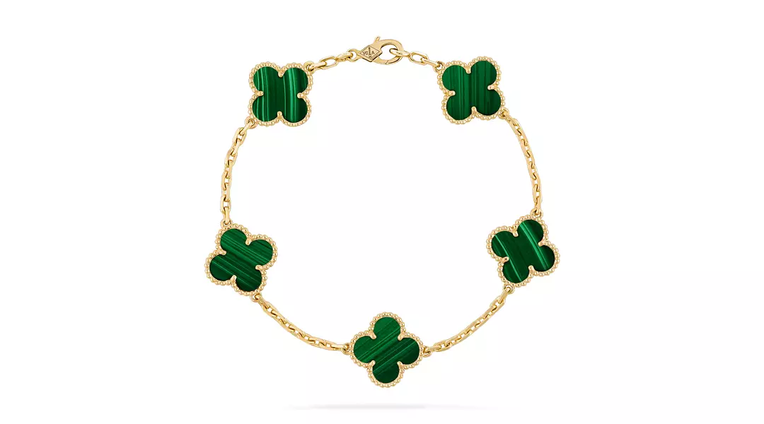 Van Cleef Green Malachite Alhambra Bracelet