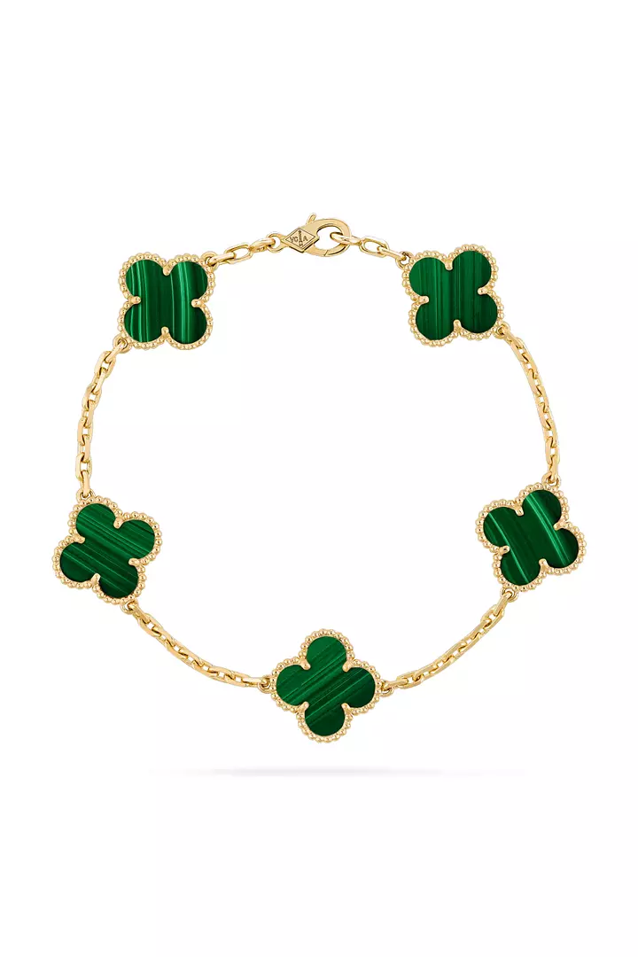 Van Cleef Green Malachite Alhambra Bracelet