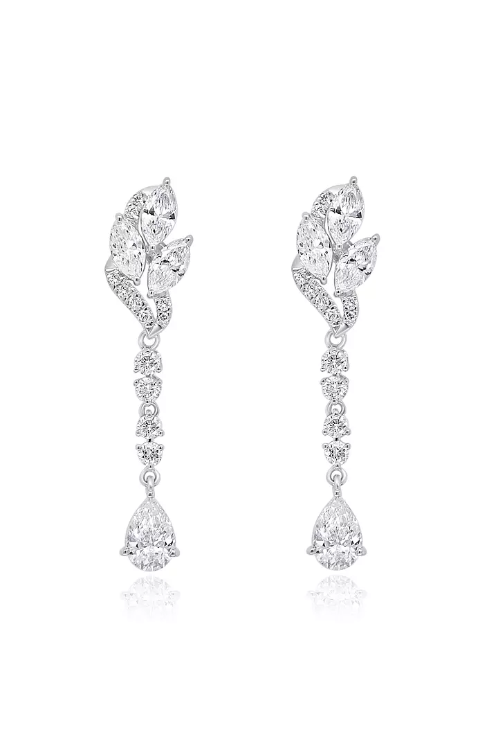 Floral Drops Diamond Earrings